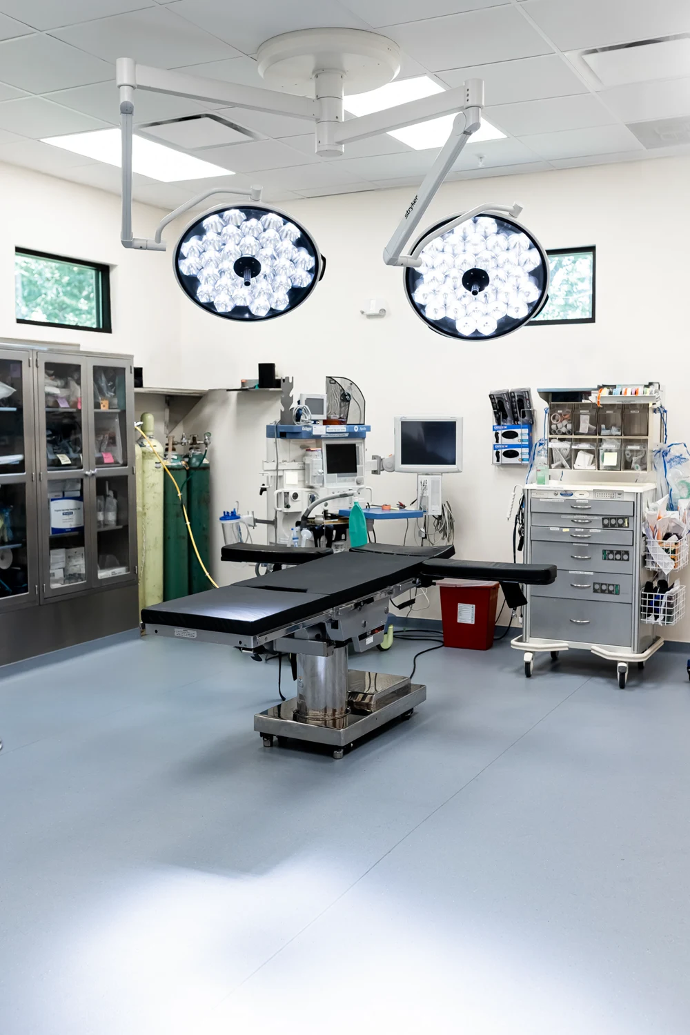 The operating room at Carlin Plastic Surgery, West Columbia SC